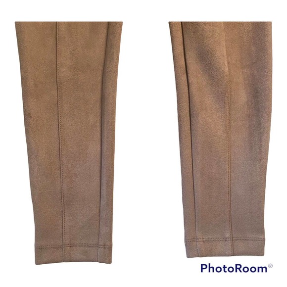 Ann Taylor Brown Faux Suede Leggings. 2P - Picture 4 of 5